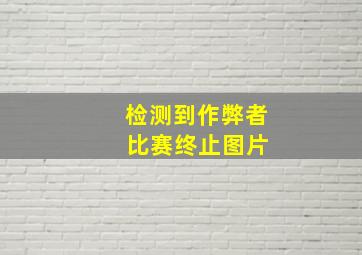 检测到作弊者 比赛终止图片